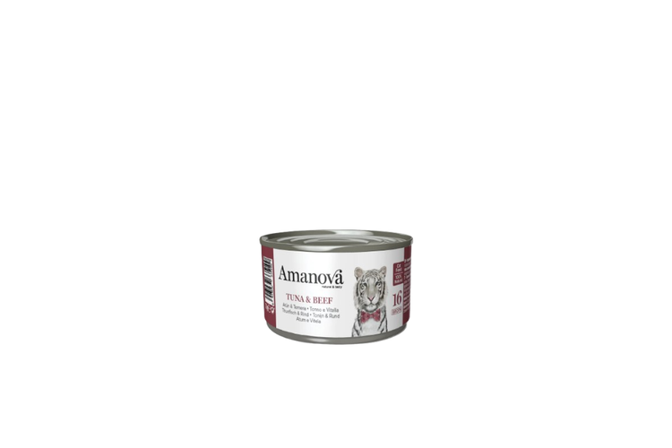 Amanova sfilaccetti gatto - Tonno e manzo 70g