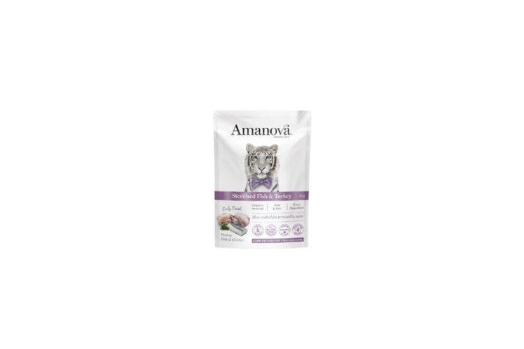 Amanova patè per gatti sterilizzati - Pesce e tacchino 85g