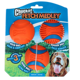Chuckit Fetch Medley Gen3 - Set di 3 palline da gioco per cani
