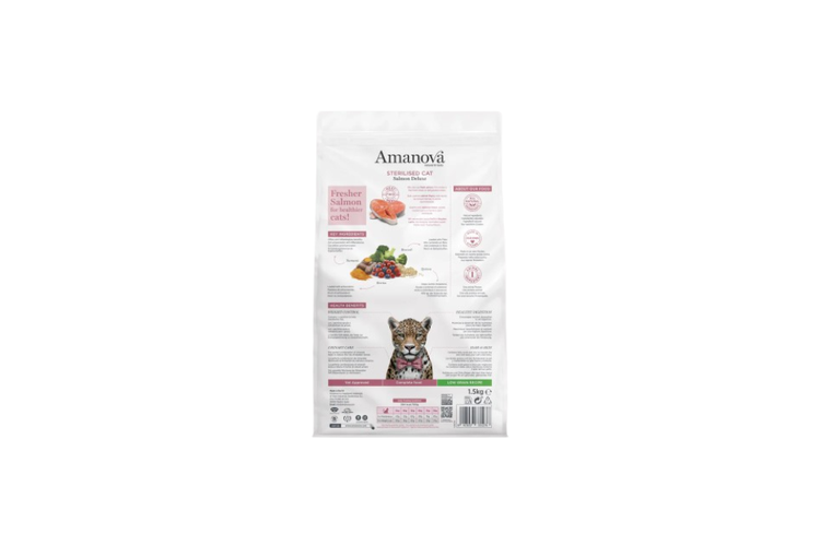 Amanova gatti sterilizzati - Salmon deluxe 300g