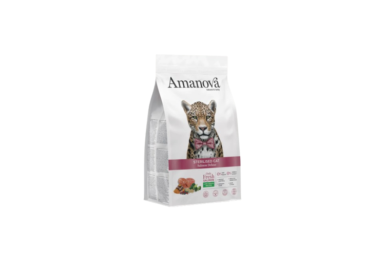 Amanova gatti sterilizzati - Salmon deluxe 300g