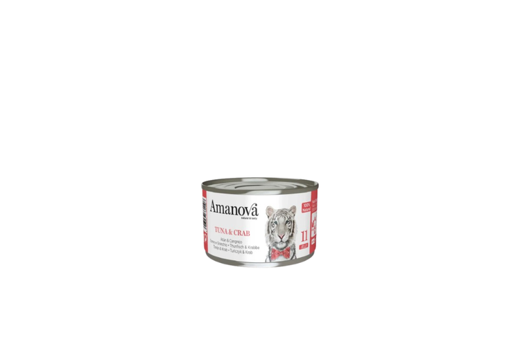 Amanova sfilaccetti gatto - Tonno e granchio 70g