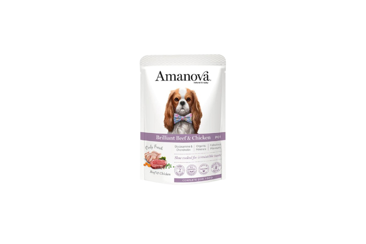 Amanova alimento umido per cani - Manzo e pollo 100g